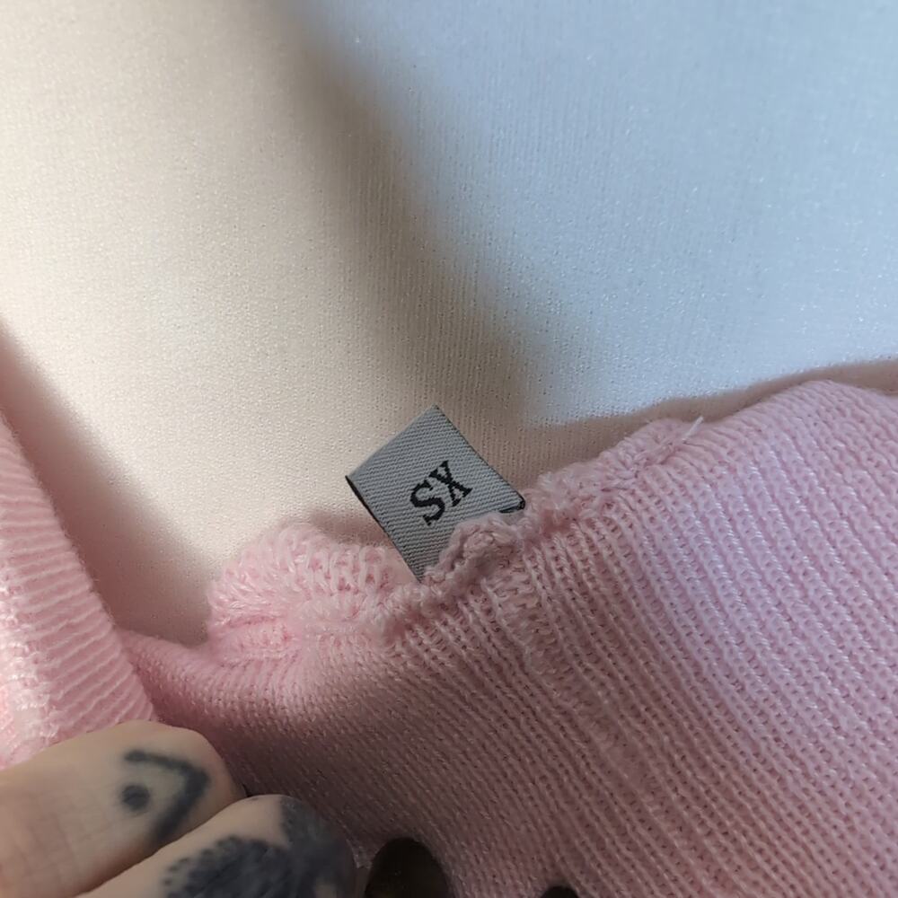 Pink And Yellow Striped Knit Shorts - Picture 3 of 4